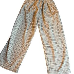 Zara Beige Checkered Trousers